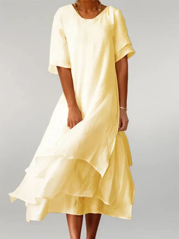 Mira | Irregular V Neck Dress