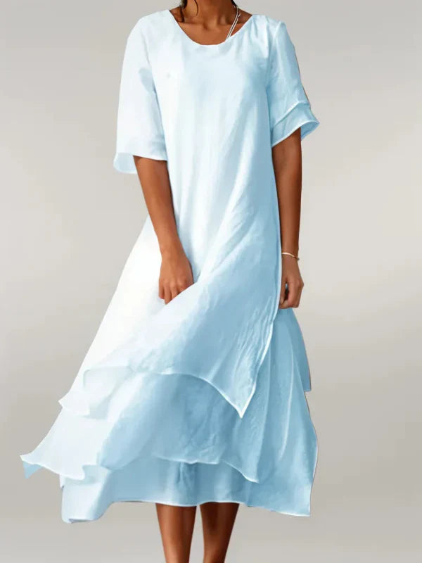 Mira | Irregular V Neck Dress