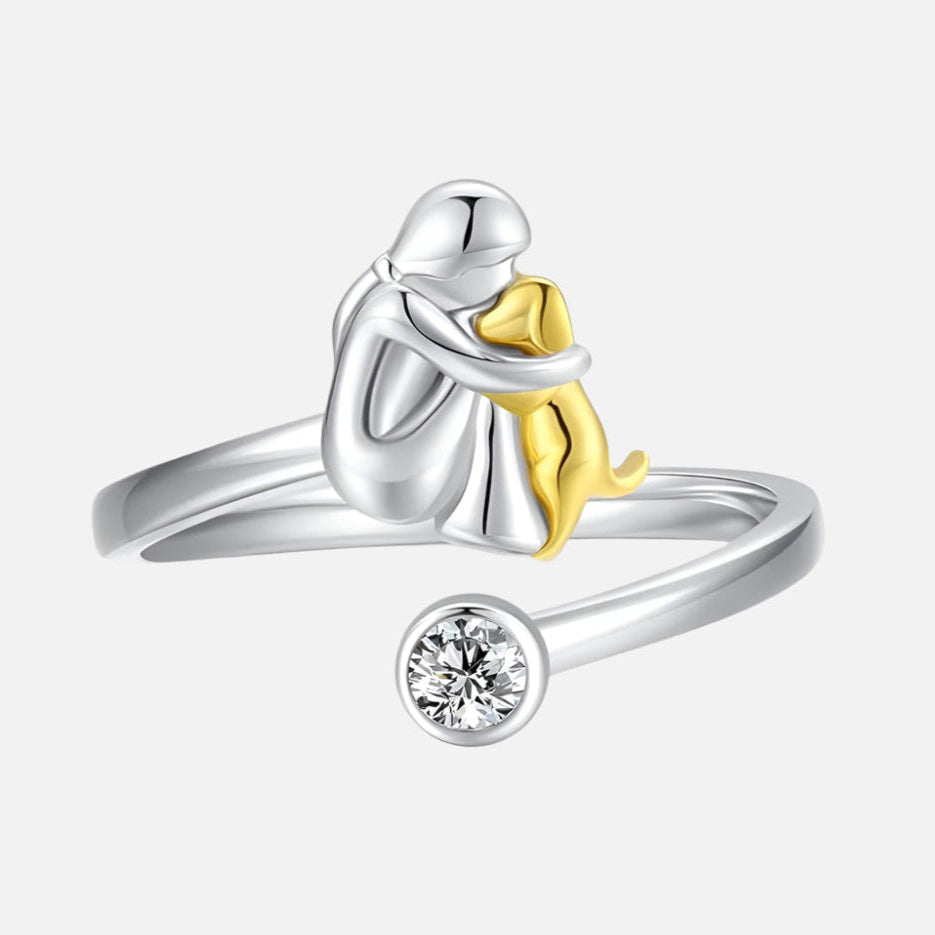 HANDMADE SILVER RING WITH ZIRCONIA